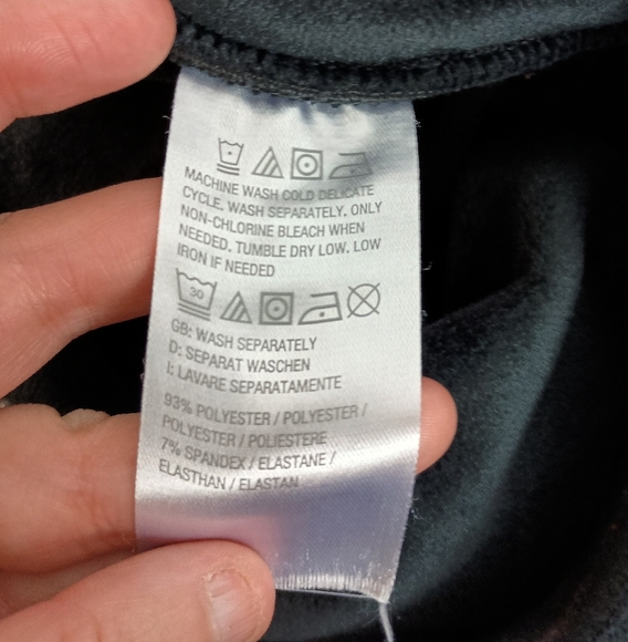 2/$30 Isaac Mizrahi Fall Winter Charcoal Black Soft Cozy Velour Pants-(#186) - Picture 3 of 6